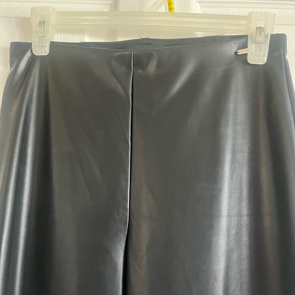 Fabletics Black Leather-Style Pants - Picture 5 of 9